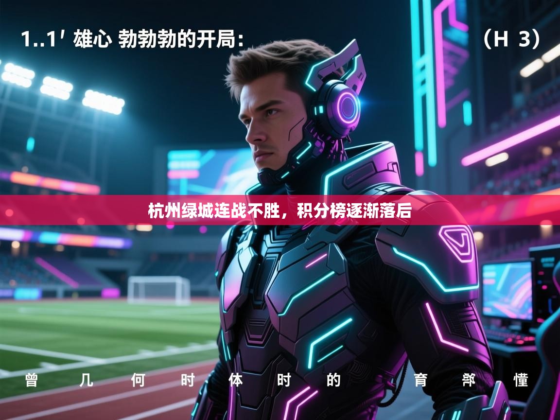 杭州绿城连战不胜，积分榜逐渐落后